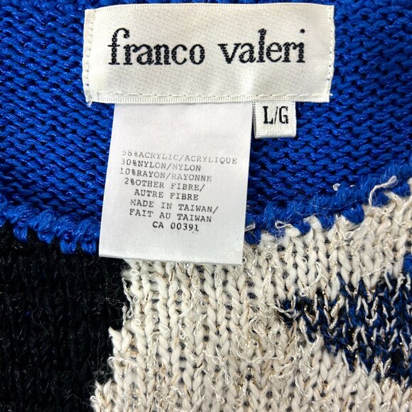 VINTAGE 80s Franco Valeri Short Sleeve Knit Abstract Top - Picture 7 of 8